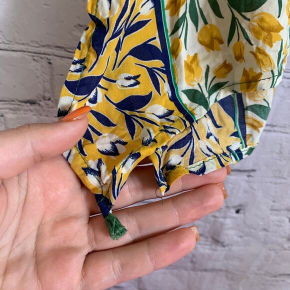 Democracy Tunic Blouse Small- Vintage Floral Boho Patchwork Hippie Flowy Casual - Picture 4 of 6